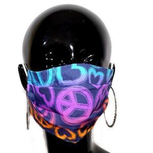 Peace Cotton Handmade Face Mask, Reuse & Wash.